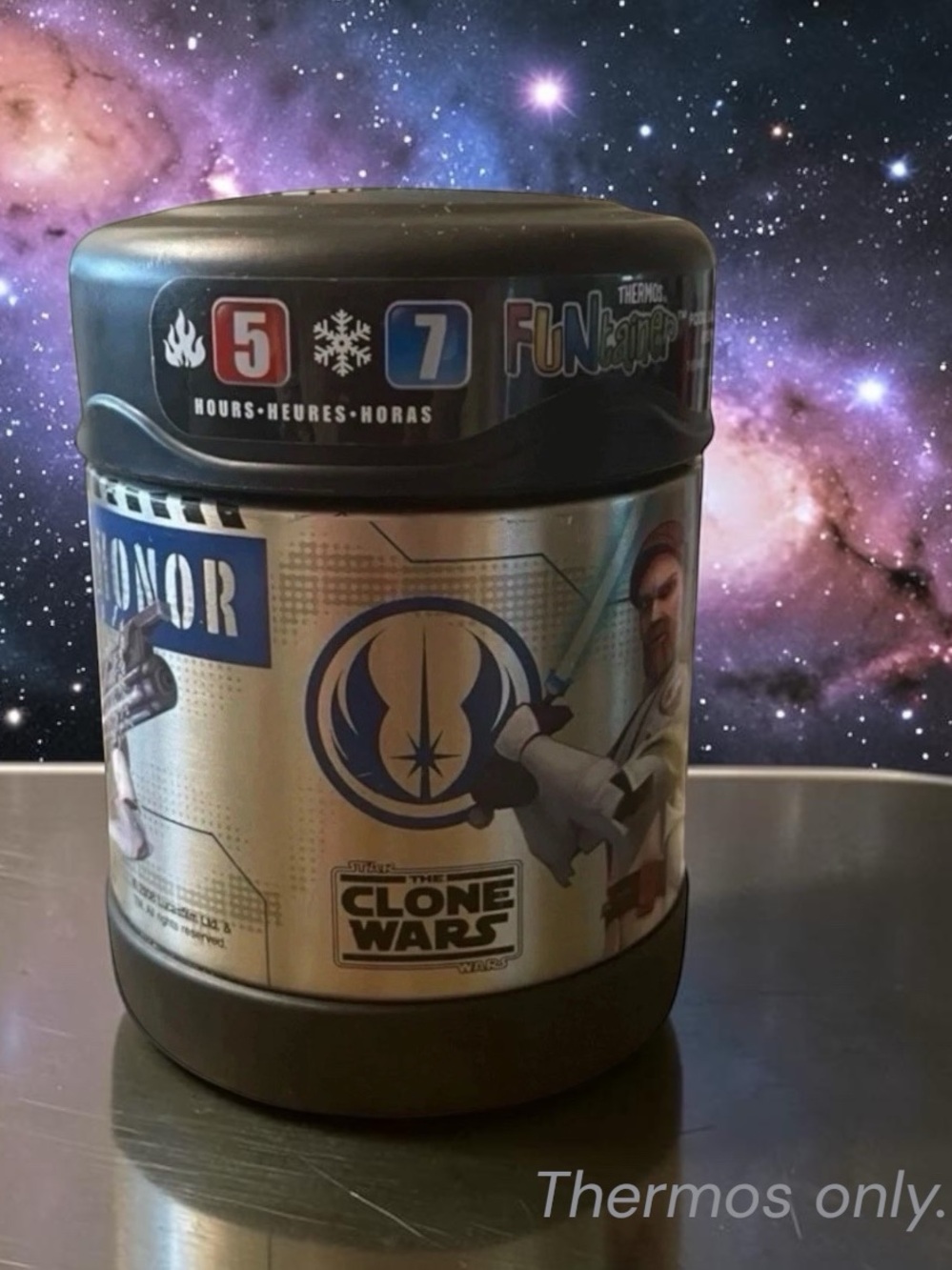 Thermos FUNtainer Star Wars Clone Wars 10 Oz Food Jar Anakin Obi-Wan | Cybercore